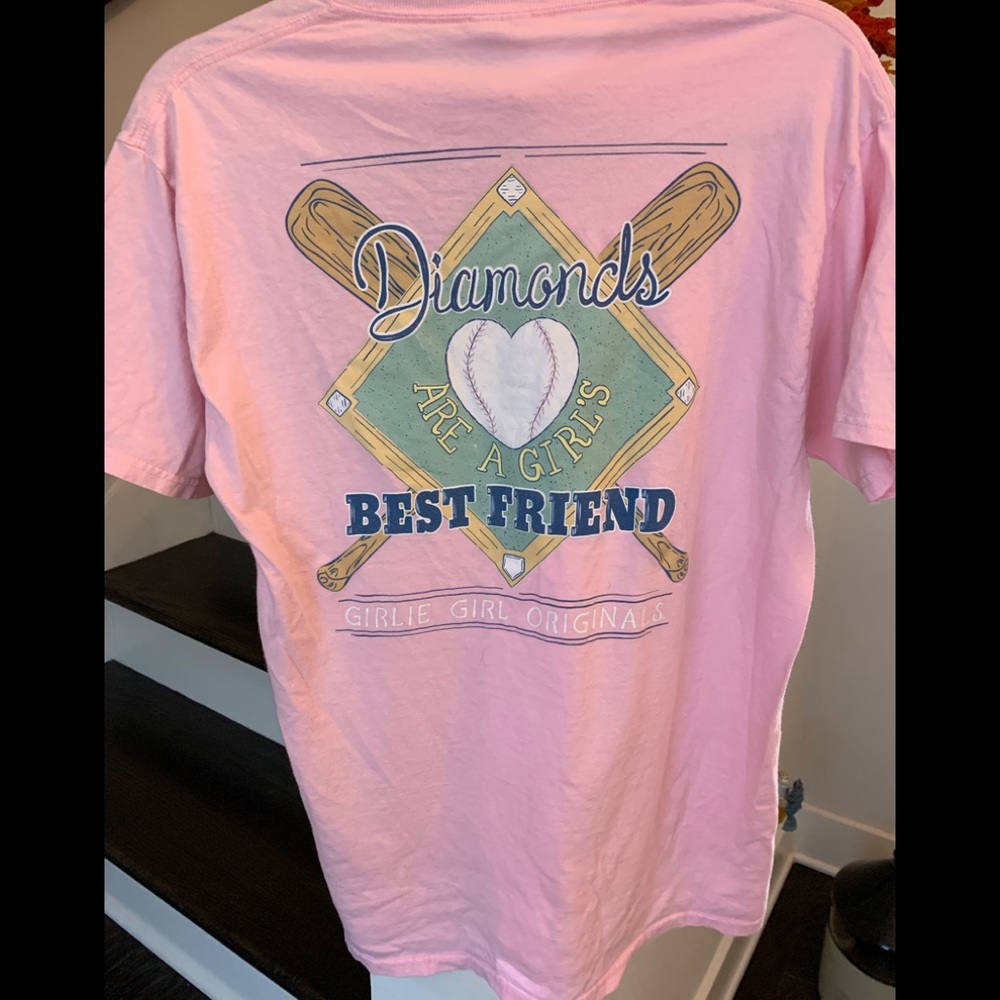 Ladies light Pink medium softball T-shirt
